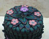 Feathers and Flowers Polymer Vessel Soapstone