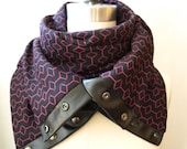 Fall 2012 Pink Geometric Chunky circular infinity scarf