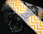 DSLR Camera Strap, Chevron and Rhinestones with Quick Release Buckles - Sunny Day Bling