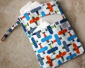 NEW - The Ultimate Wet Bag - Baby, Kids, and Adults, too  - Organic Airplanes