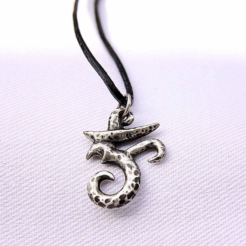 Hammered Silver Om Pendant