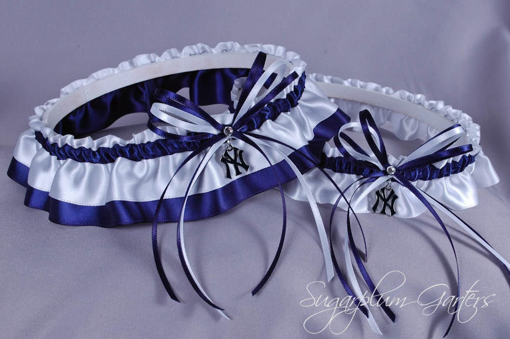 New York Yankees Wedding Garter Set