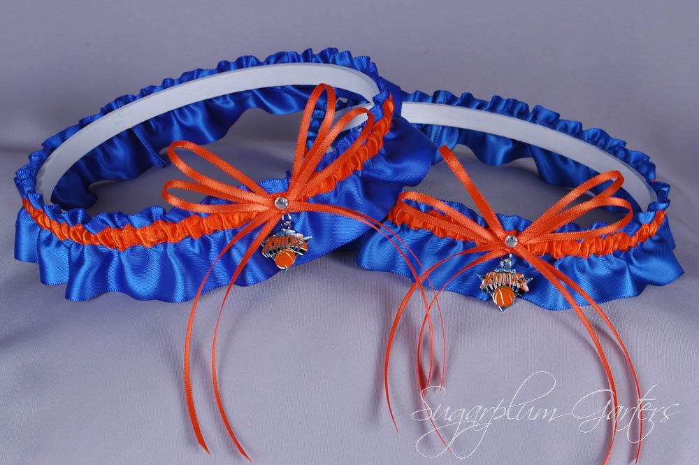 New York Knicks Wedding Garter Set