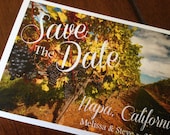 Deposit Winery / Napa Wedding Save the Date Postcard