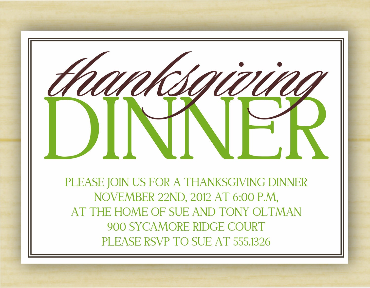 Thanksgiving Dinner Invitation (set of 10) Il_170x135