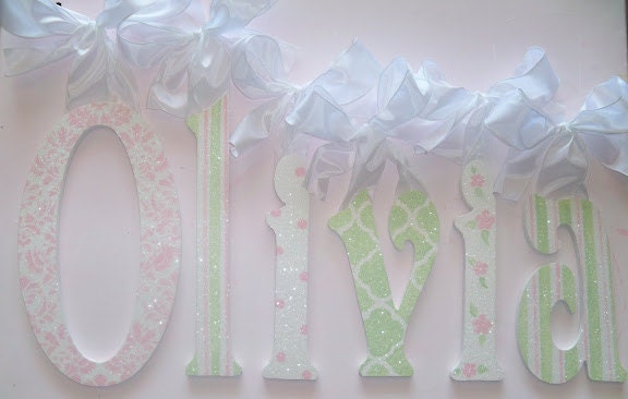 GLITTER and SPARKLE childrens wall letters