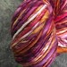 Handspun yarn, handpainted Superwash Merino wool, ooak worsted weight yarn-JEM