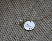 Runner Hand Stamped Sterling Silver Necklace