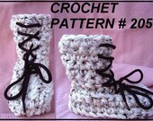 Slipper Crochet Pattern, num. 205.  Mukluks for all Ages, HANDMADE pattern,  baby, children, teens, men, women, adult, clothing  Unisex