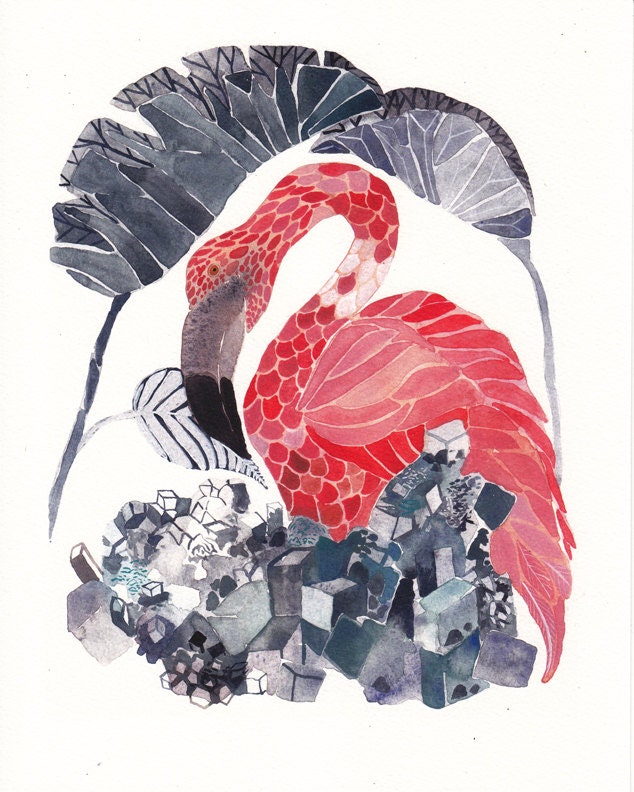 Flamingo and Salt - Archival Print