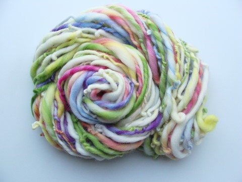 Handspun  Yarn - Thick and Thin - Confetti