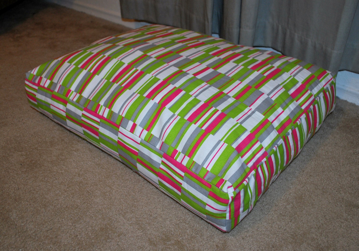Pink and Green Neon Dog Bed