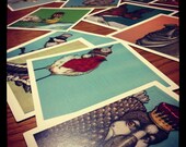 Set of 5 Small Animal Prints 4.5x4.5- Buy 4 get 1 free