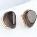Vintage Charcoal Agate Horseshoe Cufflinks Mens Accessories