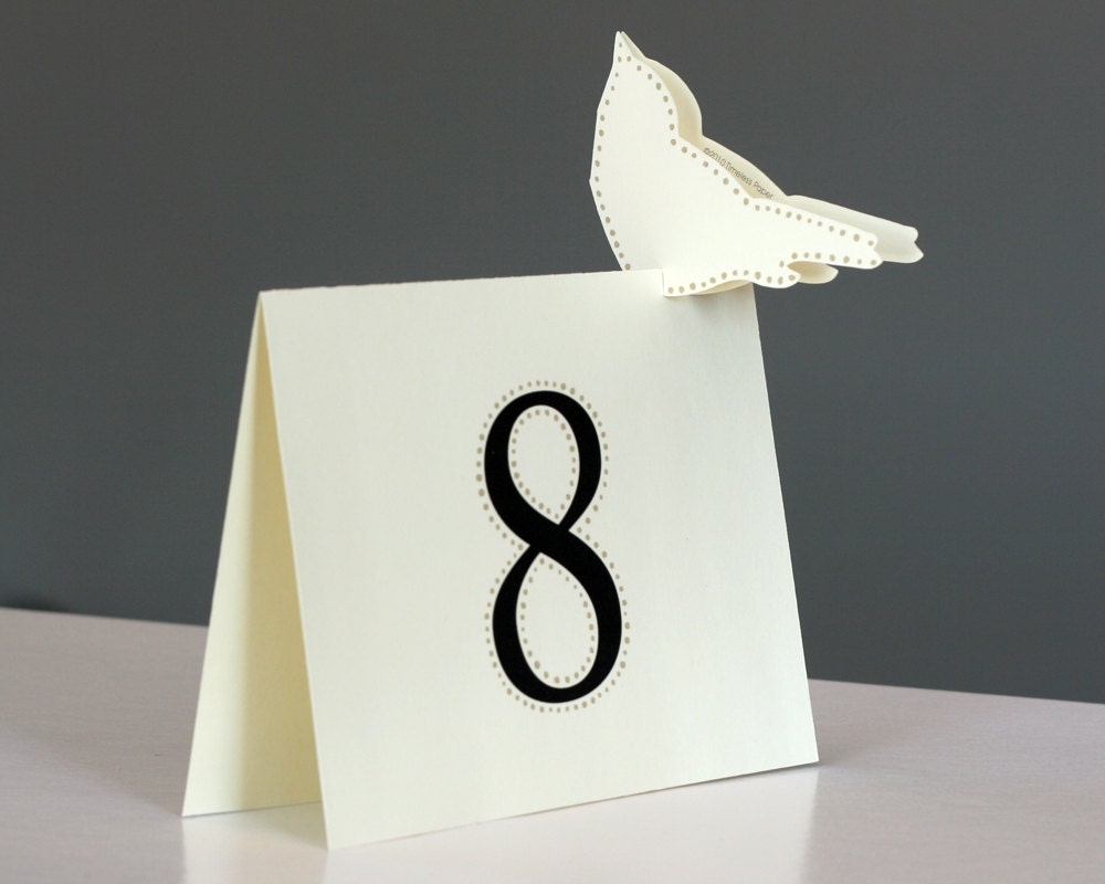 Love Bird Table Numbers - Reserved for Jacqueline