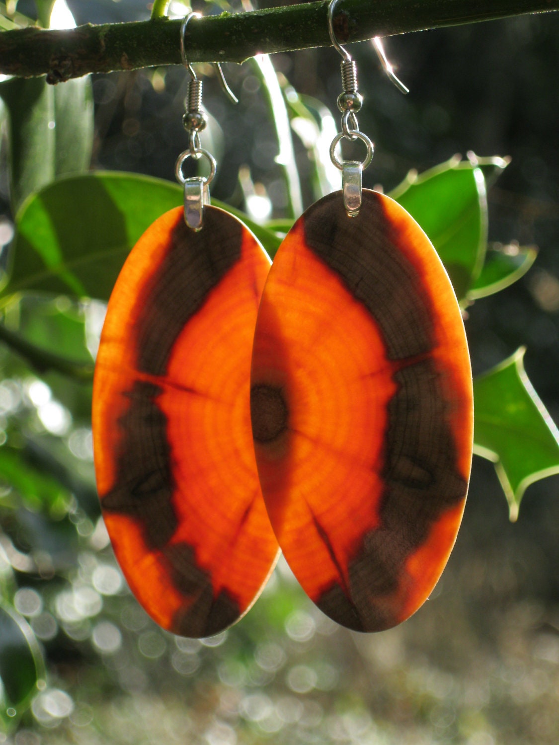 One Of The Most Awesome Pairs Of Monkey Puzzle Wood Earrings I Have Ever Made