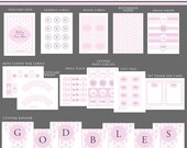 FRILLY DAMASK Printable Party Decor Package - Girl Il_170x135