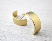 African Moon Post Earrings in Gold