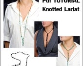 Lariat Pattern ,Knotted Lariat with Beads , Pattern, How to make a knotted lariat with beads  - Pdf tutorial , Lariat pattern