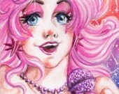 Jem and the Holograms ACEO - Original Art - Truly, Truly Outrageous