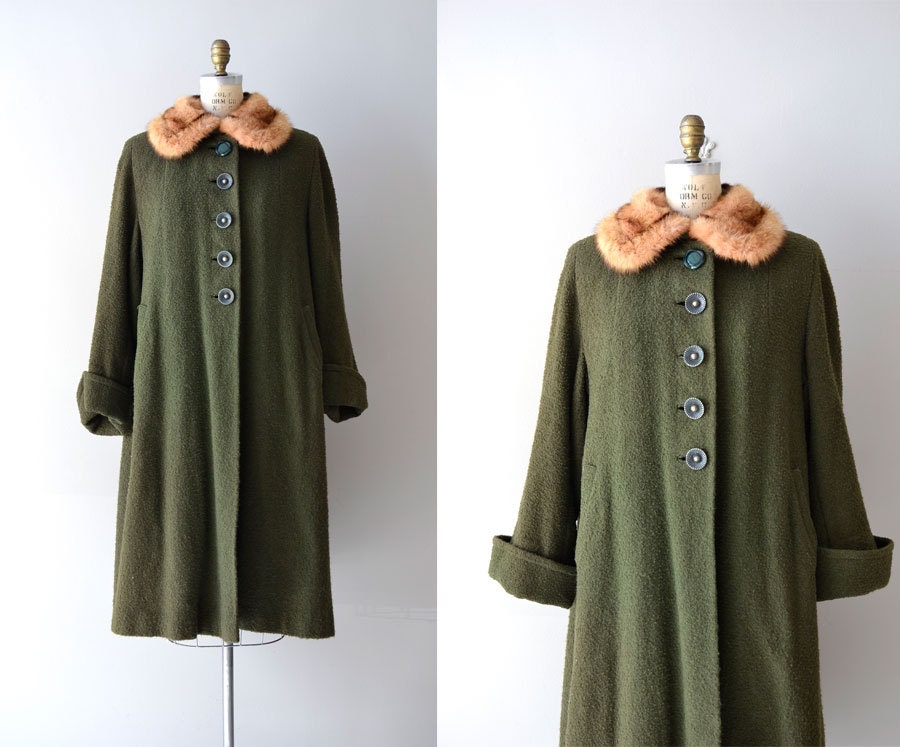 vintage 1930s coat / boucle 30s wool / Balsamwood coat