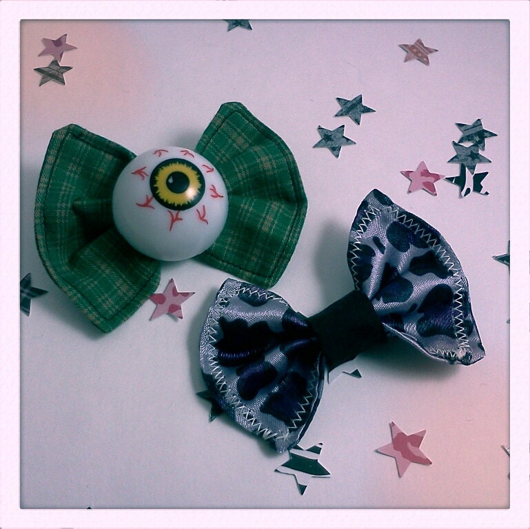 Eye See You Fabric Hair Bow Set