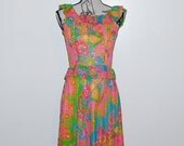 Vintage Dress Flower Power 60s