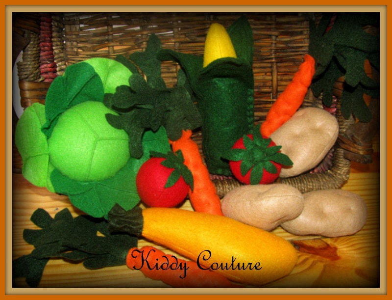 The Ultimate Vegetable felt play food collection
