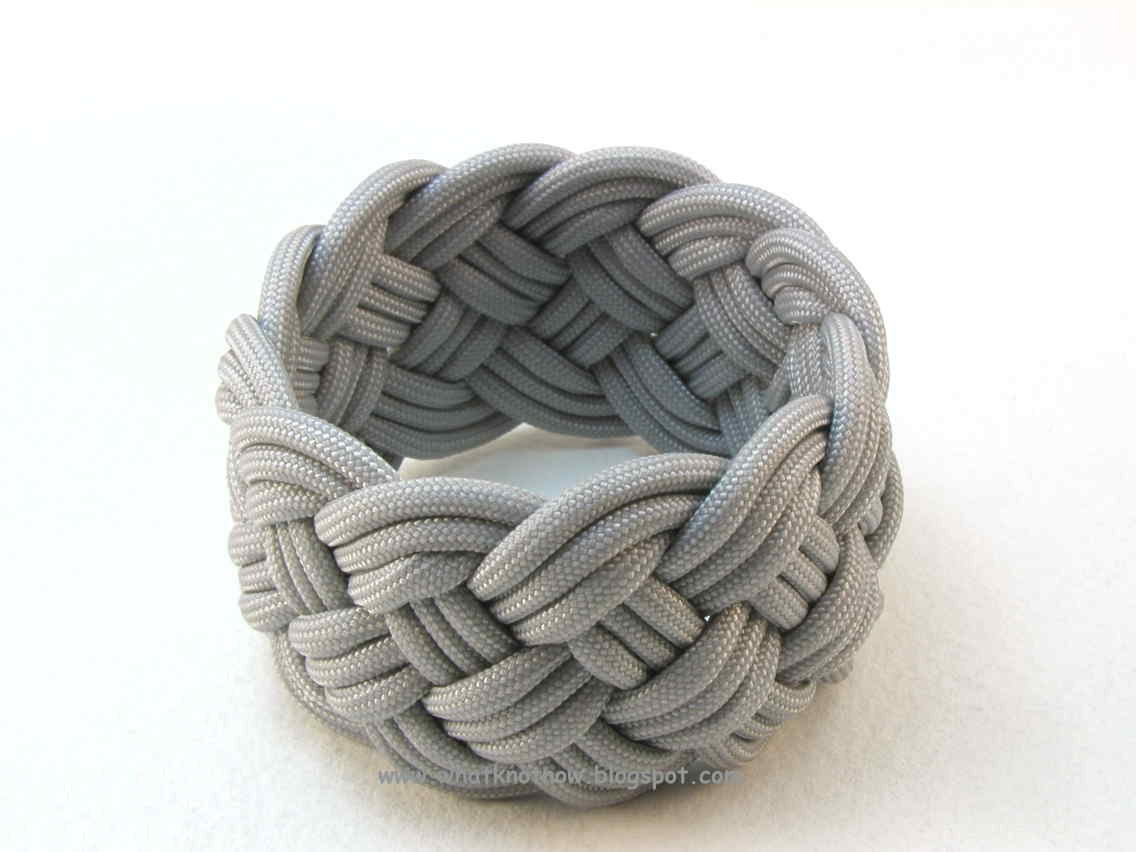grey paracord sailor rope bracelet turks head knot medium 2470