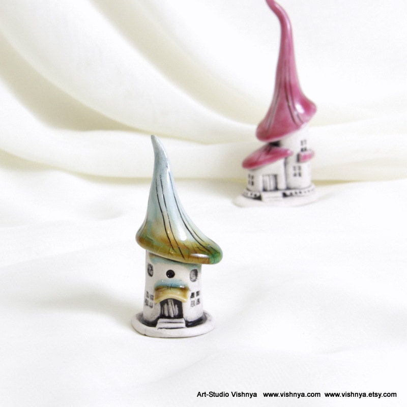 Summer Honey-Turquoise House of tiny fairies by studio Vishnya