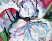 Original Oil on Canvas. Iris  . Pink and Green  . Floral Painting. Original painting. Fine Art by AnnaArt72