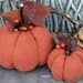 Two Rusty Orange Pumpkins Gourds Ecofriendly Halloween Thanksgiving Home Decor (woolcrazy)