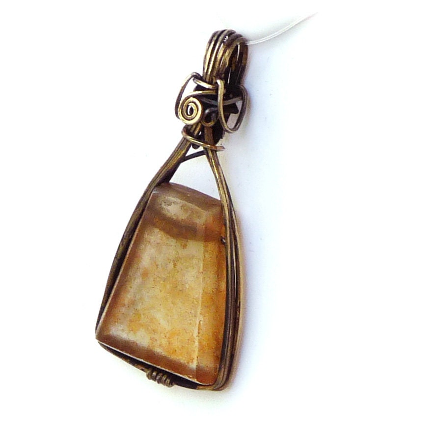 Recycled Gold Glass Pendant