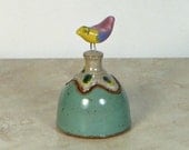 Ring box mixed media blue bird