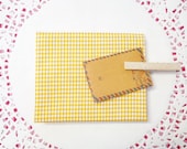 Buttery Yellow Gingham (Small) Print Cotton Fabric in A Fat Quarter - Zakka