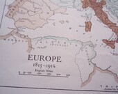 Set of 4 Maps of Europe, Vintage History from 10th Century to 1914
