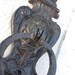 Gray Door Knocker, French Decor, Granite, Distressed And Chippy , Metal Wall Decor