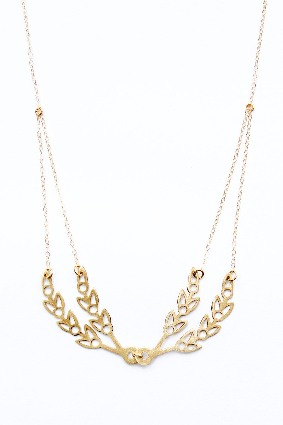 Gold wreath necklace - gold necklace - gold jewelry - branch necklace - grecian necklace - greek - OOAK limited edition by Sea and Cake