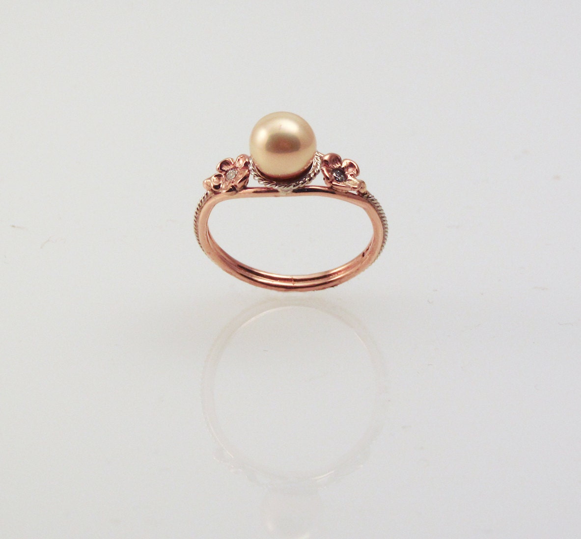 Pink Pearl Ring - in 14K rose gold