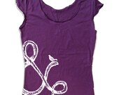 Womens AMPERSAND & Bird Scoop Neck Tee - american apparel T Shirt S M L XL (4 Color Options)