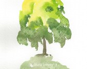 Top of the Hill Watercolor Painting