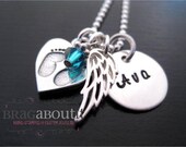 Personalized Infant Loss Necklace - Hand Stamped Jewelry - My Angel Baby