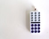 Domino Pendant. Purple. Grey. Repurposed by Calico City