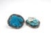 Turquoise Earrings Gemstone Diamond Bezel Style Earrings Slice Swarovski Crystal Statement Post or Clip On Earrings - Chat Noire