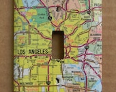 Los Angeles California and Suburbs Road Map Light Switch Plate Cover