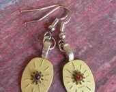 Steampunk Earrings - Time piece - Steampunk watch parts - Repurposed art