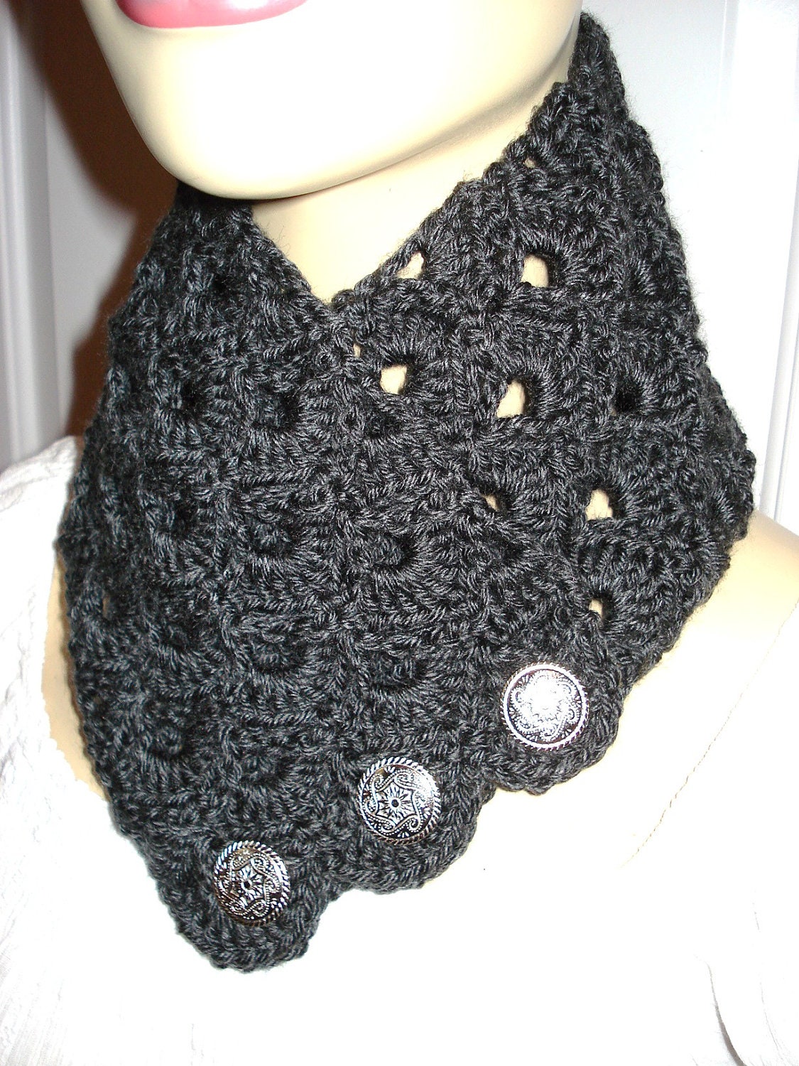 Beautiful Classy Soft Charcoal Neck Warmer Scarf FREE SHIPPING And Ready To Ship
