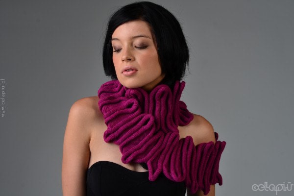 Accordion Scarf in Peony