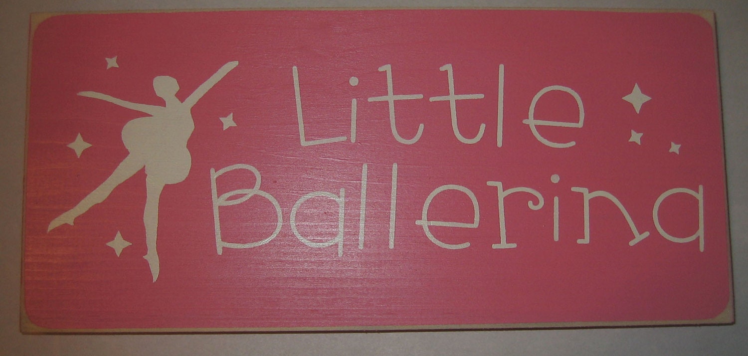 LITTLE BALLERINA, Ballet, Girls Room, Dance, UPC Sign