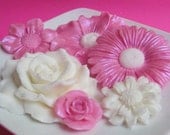Bright Pink and White Flower Soap - Decorative Flower Soap